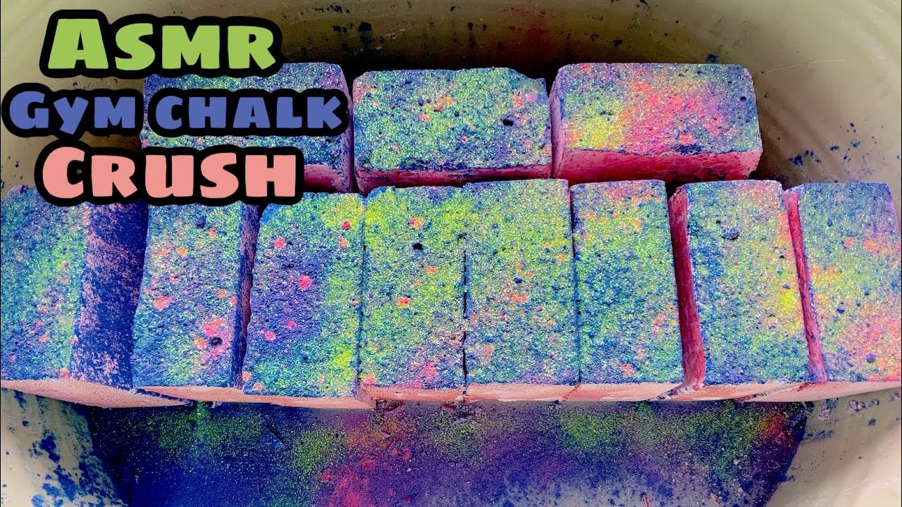 ASMR : 11 DUSTY REFORMED GYM CHALK BLOCKS + SATISFYING VIDEO