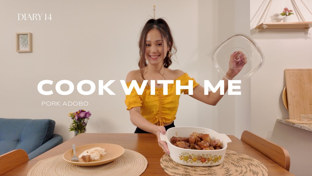 diary 14 - last one for our filipino food series + simple & delicious pork adobo! 🧅🥘🤎 