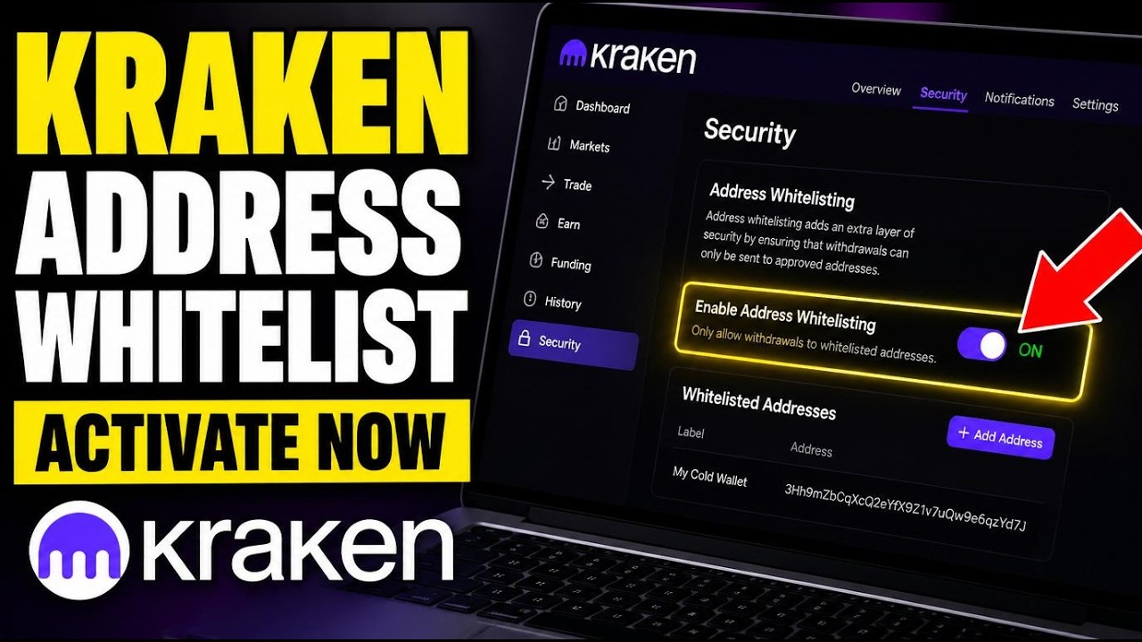 Как активировать &laquo;белый список&raquo; адресов на Kraken для безопасности &mdash; Полное руководство