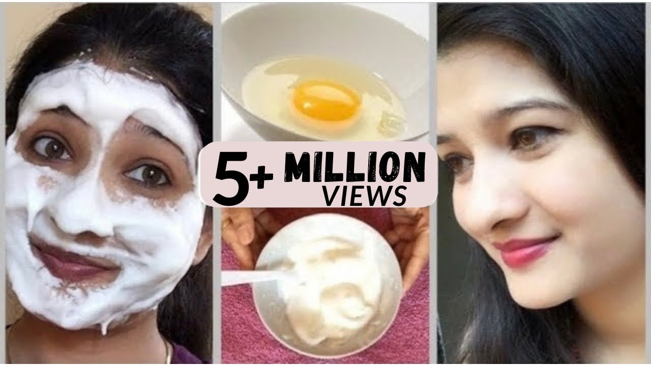 Egg White face Mask | Egg Face Pack for loose skin, Skin Tightening & open pores |Skin care routine