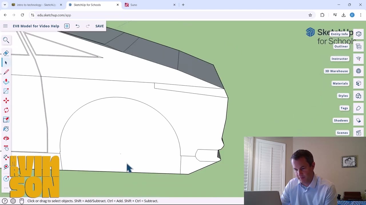 Vinson SketchUp 3d Printed "Pinewood" Derby Car, Part Four, Half to Full Car