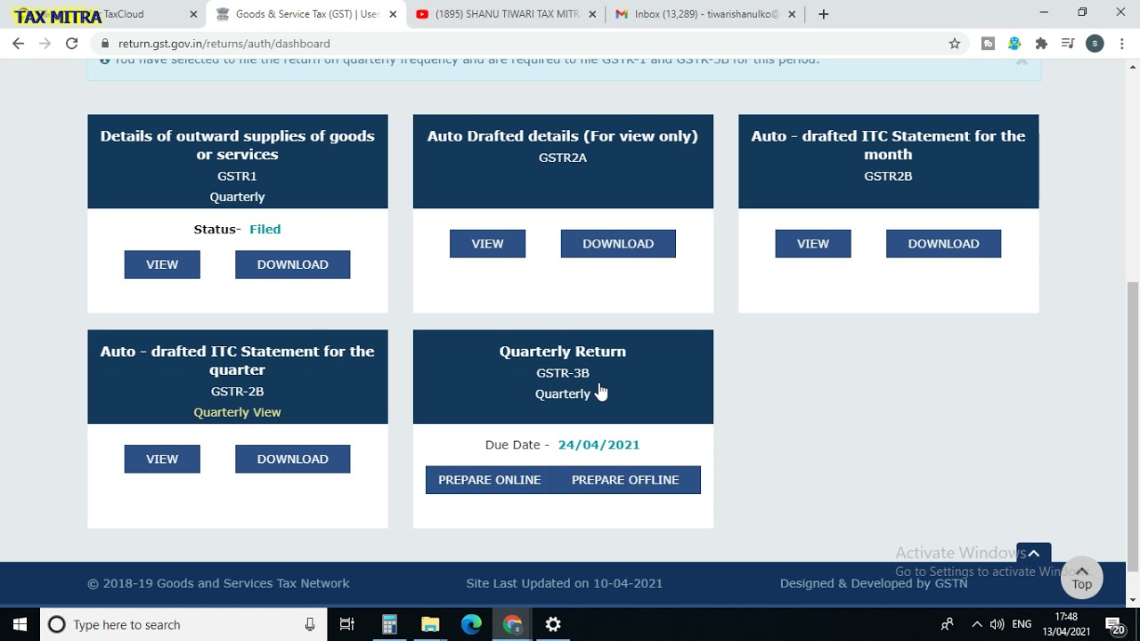 Quarterly Return Filing and Monthly Payment of Taxes (QRMP) GSTR 1 AND OTHER ISSUE