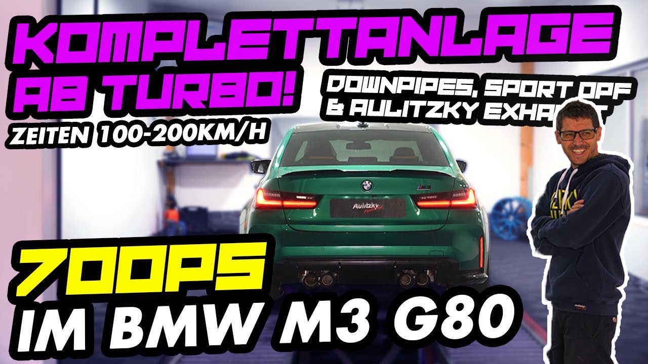 BMW M3 G80 - KOMPLETTANLAGE ab TURBO | Leistungssteigerung auf 700 PS + Zeiten 100-200km/h