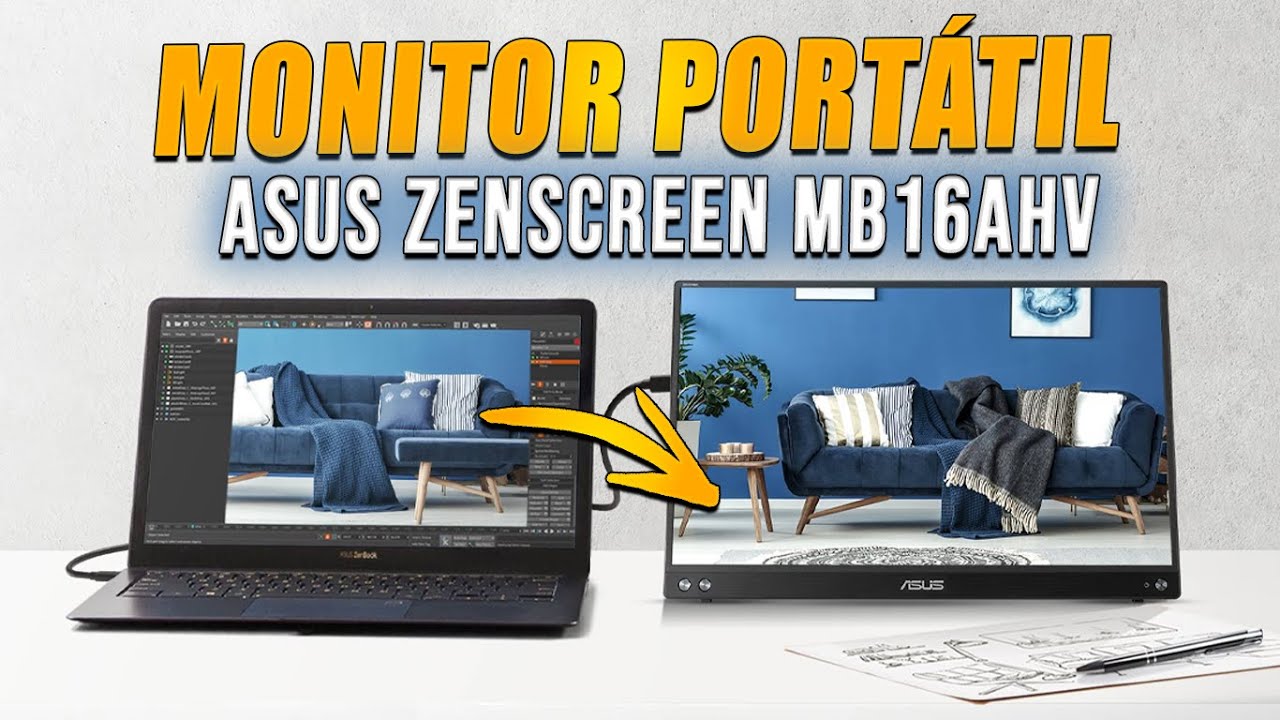 O MONITOR PORTÁTIL MAIS PRÁTIOCO DO MUNDO! 🩶🖥 ASUS MB16AHV