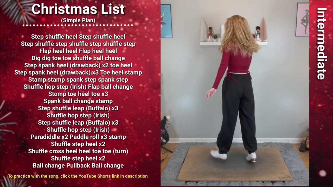 TAP DANCE TUTORIAL - CHRISTMAS LIST (Simple Plan) - Intermediate Choreography