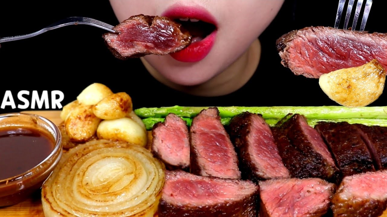ASMR Steak 살치살 스테이크 리얼사운드 먹방 eating sound mukbang