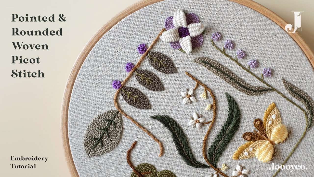 Woven picot stitch tutorial (Pointed & Rounded)