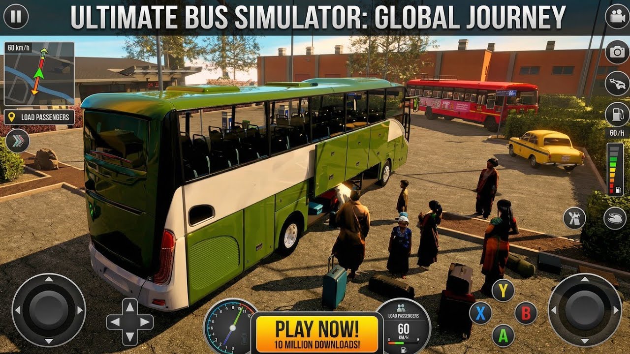 coach bus simulator gameplay 2025 | indonesia coach bus driving euro bus simulator 2025 android 