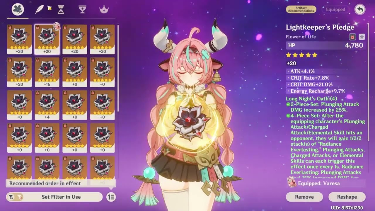 F2P Varesa is a monster🔥 | Insane damage Genshin Impact