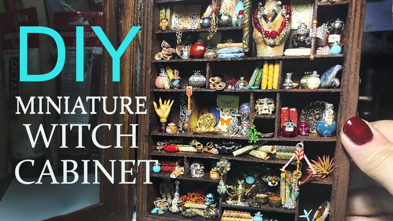 DIY MINIATURE DIORAMA WITCH CABINET 🧙‍♀️🎃