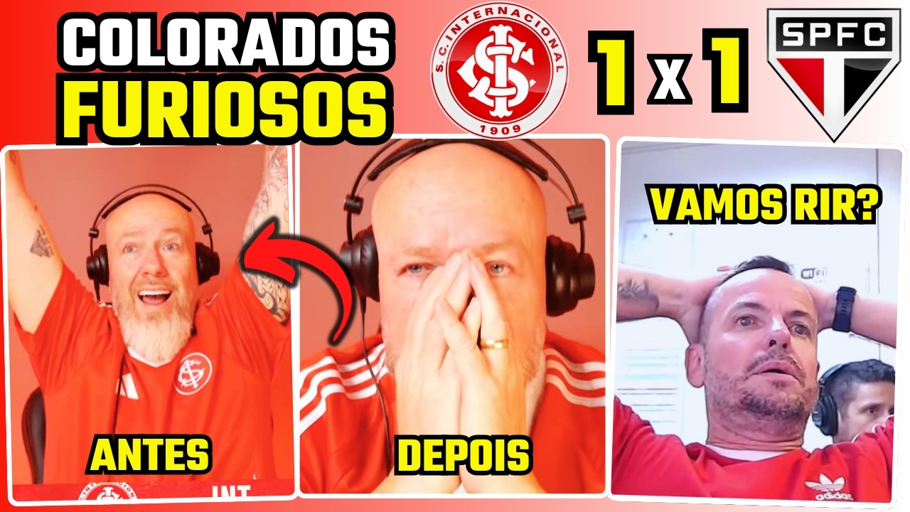 REA&Ccedil;&Otilde;ES do BALDASSO e VAGUINHA no EMPATE DO INTER - INTERNACIONAL 1 X 1 S&Atilde;O PAULO (REACT)