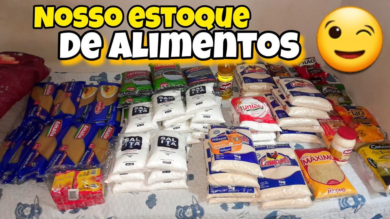 MOSTREI O ESTOQUE DE ALIMENTOS//FALTA COMPRAR MAIS COISAS PRA ESTOCAR 🥰😱#maesolo