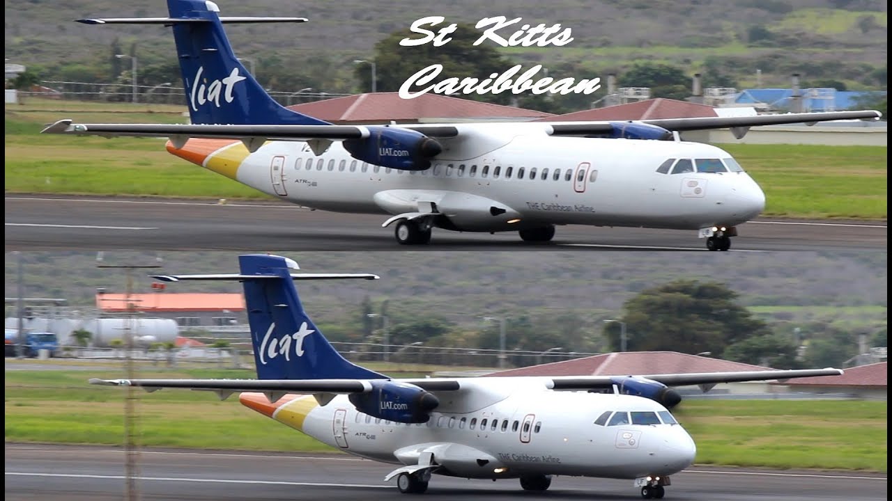 Liat ATR-600 family, 42 and 72 departing St Kitts Airport !!!