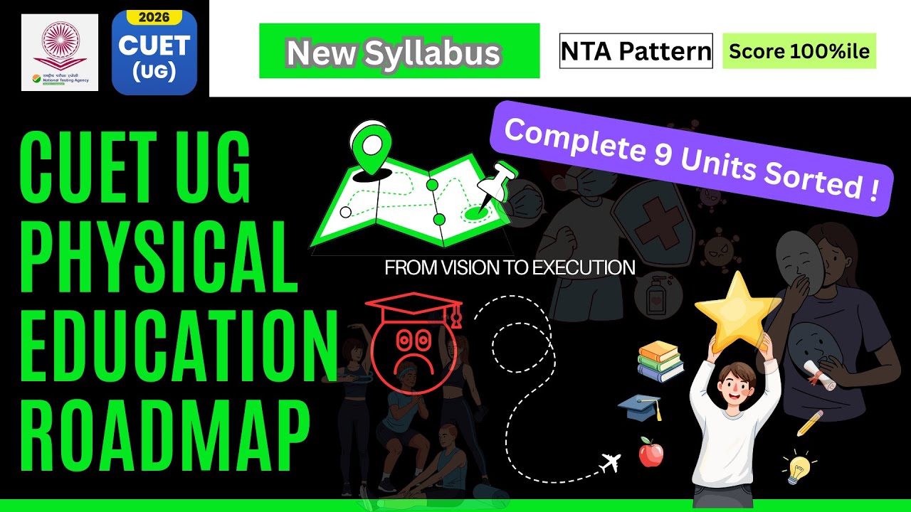 CUET UG Physical Education Domain 2026 New Syllabus Strategy and Plan / Score 100% with ease #cuetug
