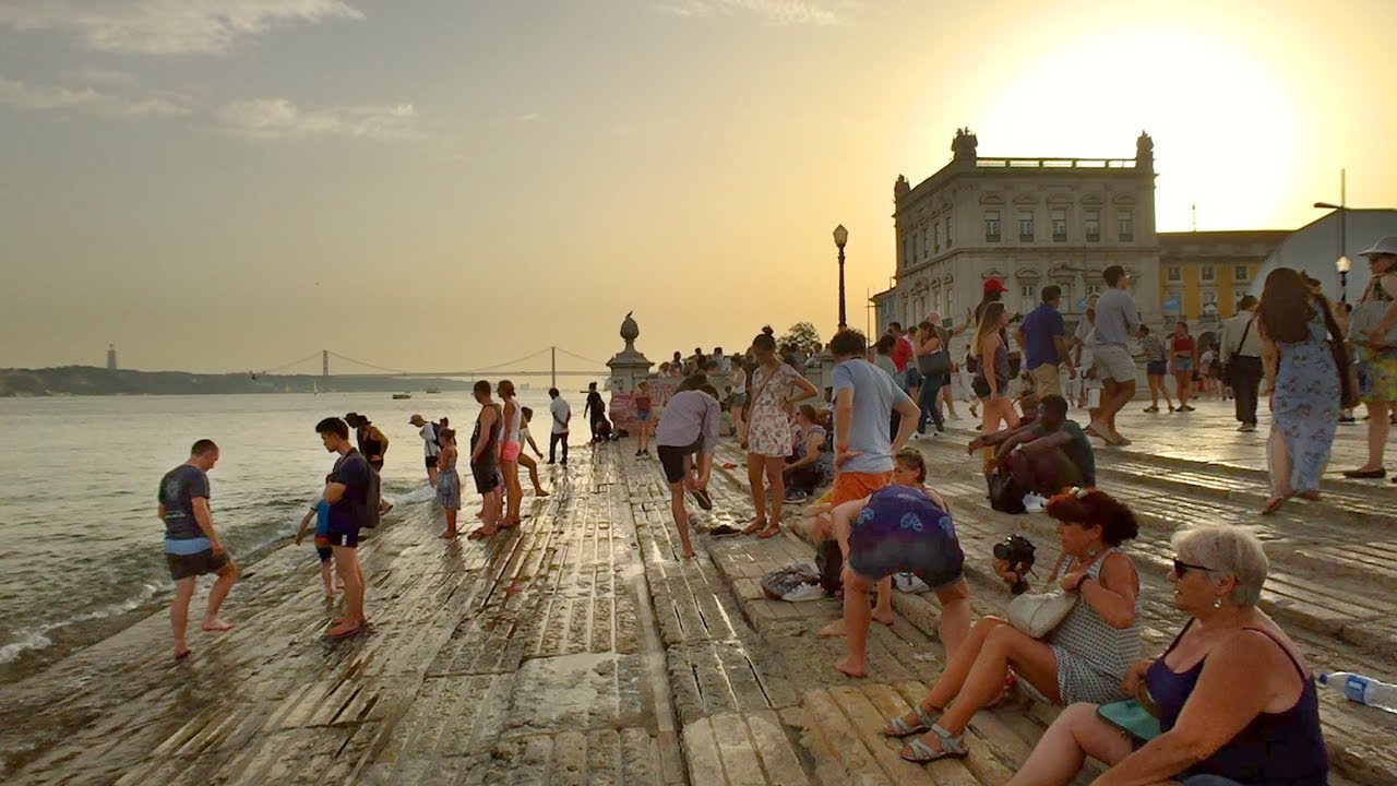 Walking Lisbon’s Riverfront Promenade incl. Commerce and Rossio Squares - Portugal