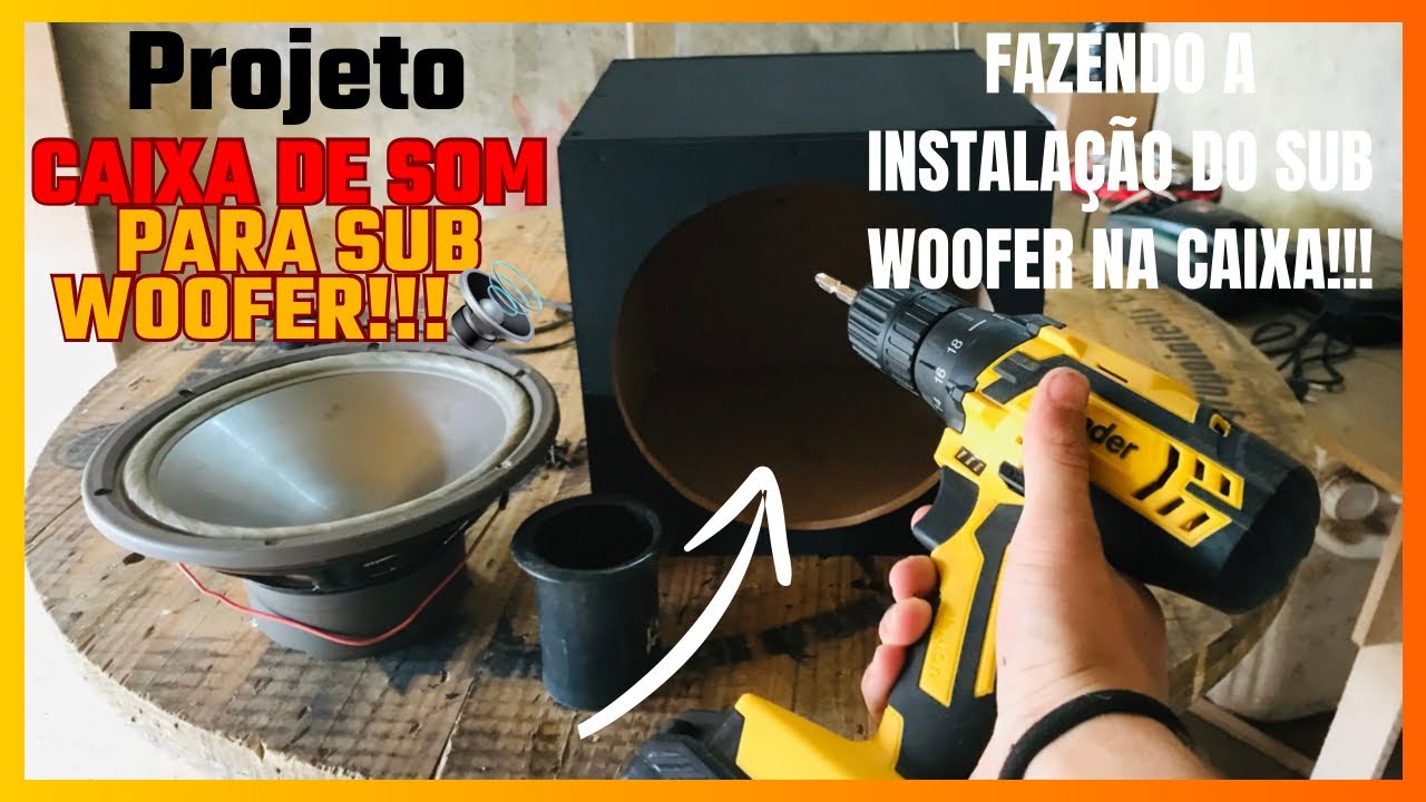 Fazendo A instalação Do Sub Woofer Bravox Bobina Dupla Na Caixa De Som 🔊😯