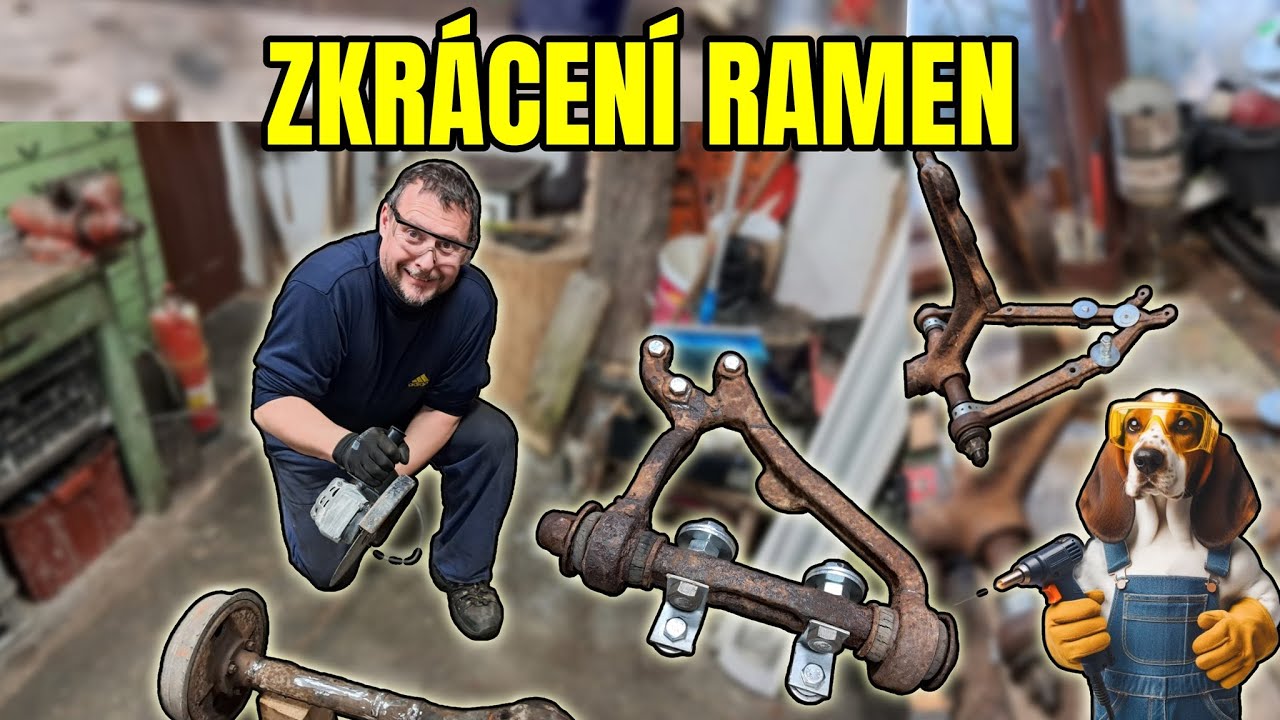 TRAKTOR DOMÁCÍ VÝROBY 4x4 LADA NIVA zkrácení předních ramen