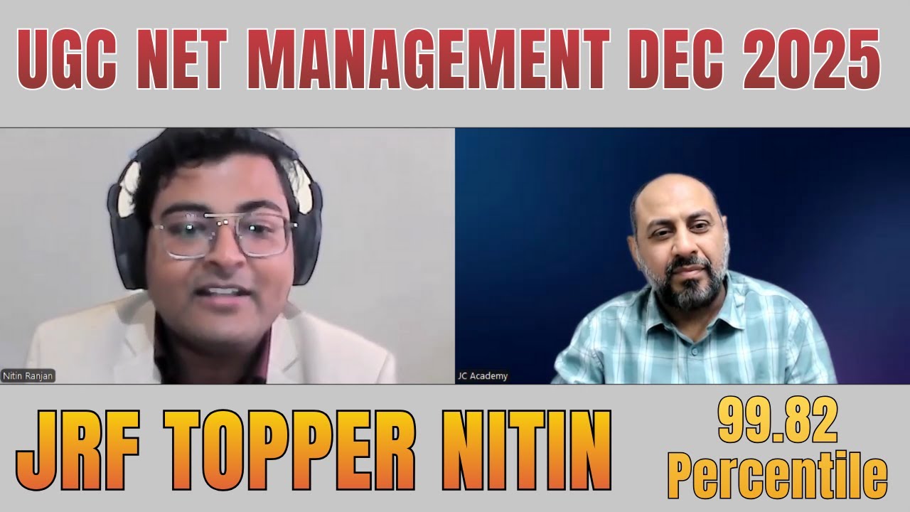 UGC NET Management Success Stories | UGC NET JRF Topper Nitin Interview and Preparation Journey