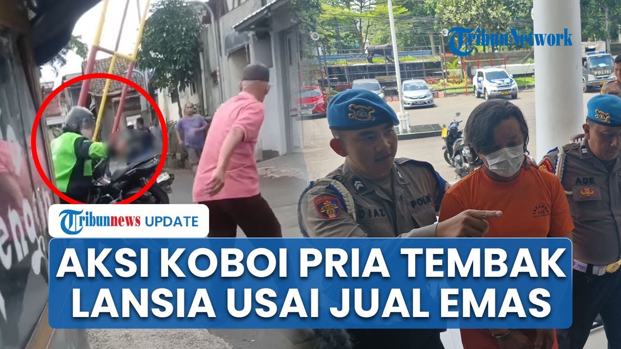 Detik-detik Aksi Koboi Pria Berjaket Ojol Tembak Lansia di Bandung usai Ketahuan Jual Emas Palsu