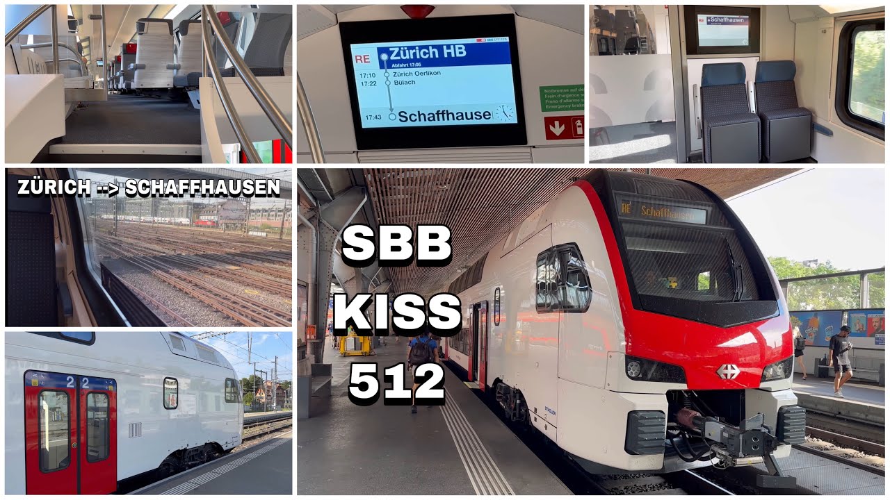 Mitfahrt im neuen (SBB KISS 512) von Zürich HB nach Schaffhausen