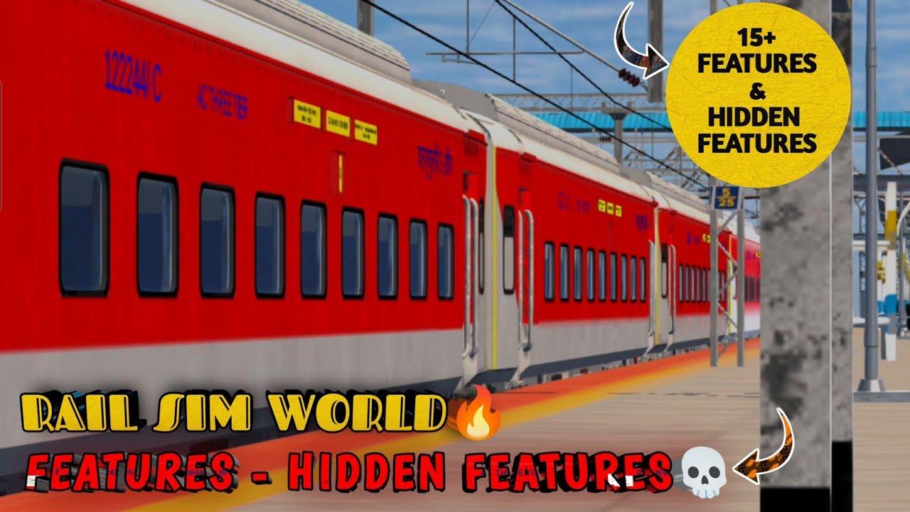 TOP 15+ FEATURES + HIDDEN FEATURES💀 OF RAIL SIM WORLD | ALPHA | MSTS ANDROID | ISHU K TECH