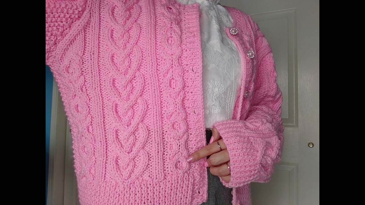 Pattern A (OXOX Pattern): Knitted Heart and XOXO Cable Sweater