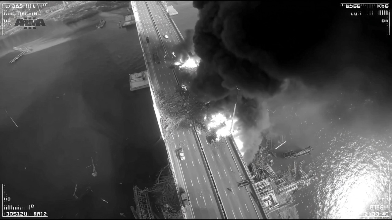 1 Minute Ago! US F-35 Stealth Jet Squadron DESTROYS Bridge Carrying 50 Ballistic Missile Launchers.