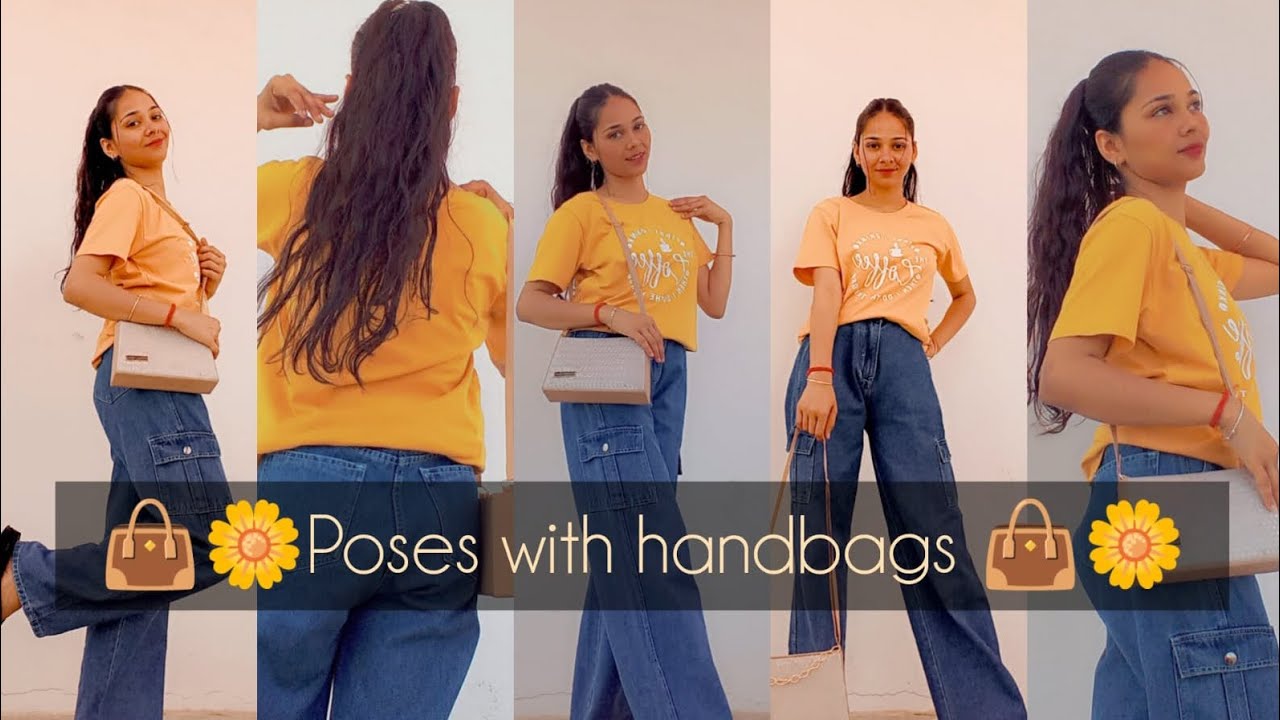 20+ POSES WITH HANDBAGS 👜🌻/ how to poses in jeans ✨@Ruchifashiontips