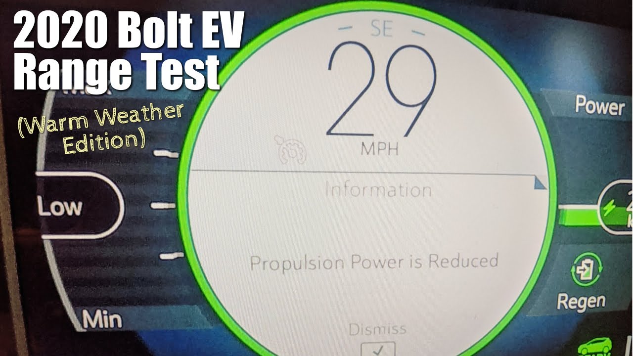 2020 Chevy Bolt EV Warm Weather Range Test