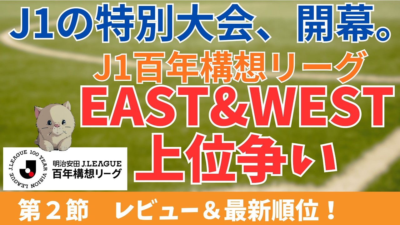 【J1百年構想リーグ｜第2節プレビュー】EAST&WESTの上位争い！