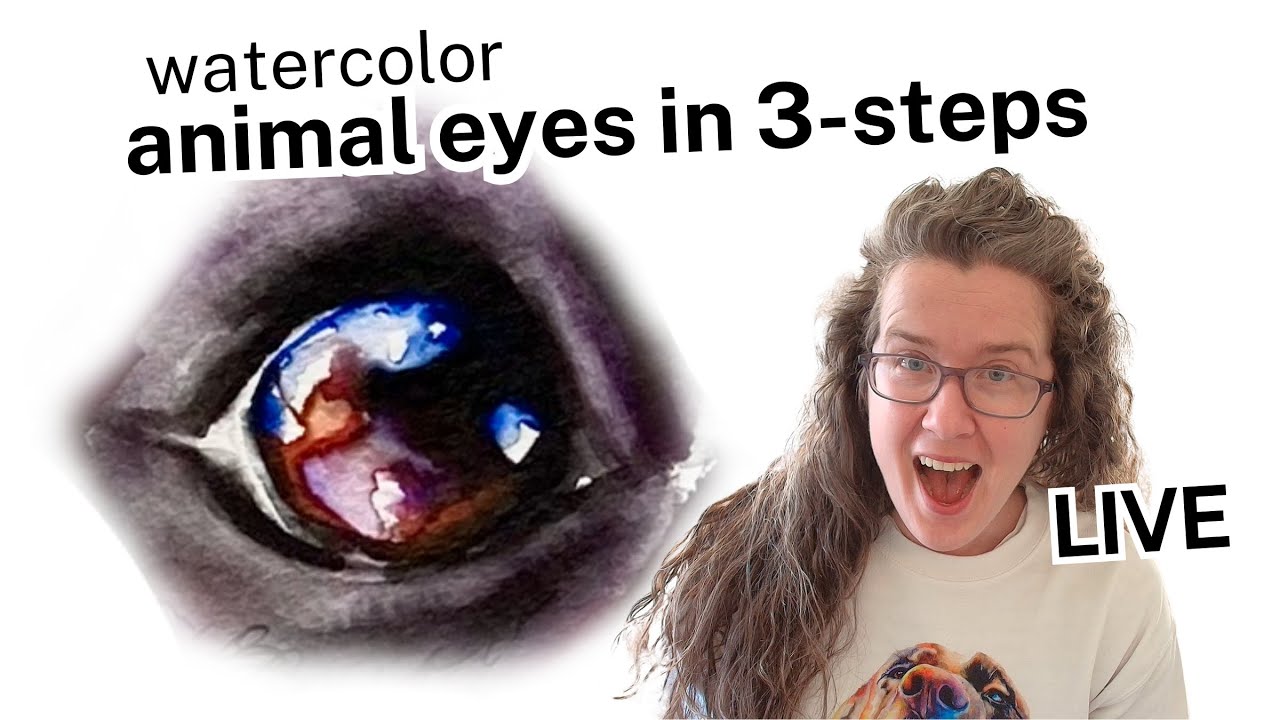How to paint dog and cat eyes in watercolor