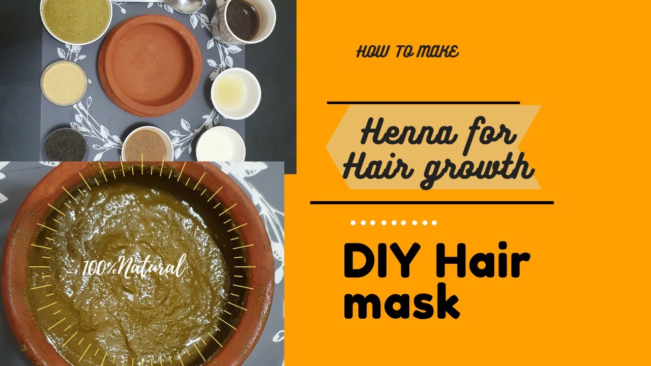 How to get Silky & Long Hair with HENNA/ Mask for DRY & DAMAGED hair/Natural hair dye