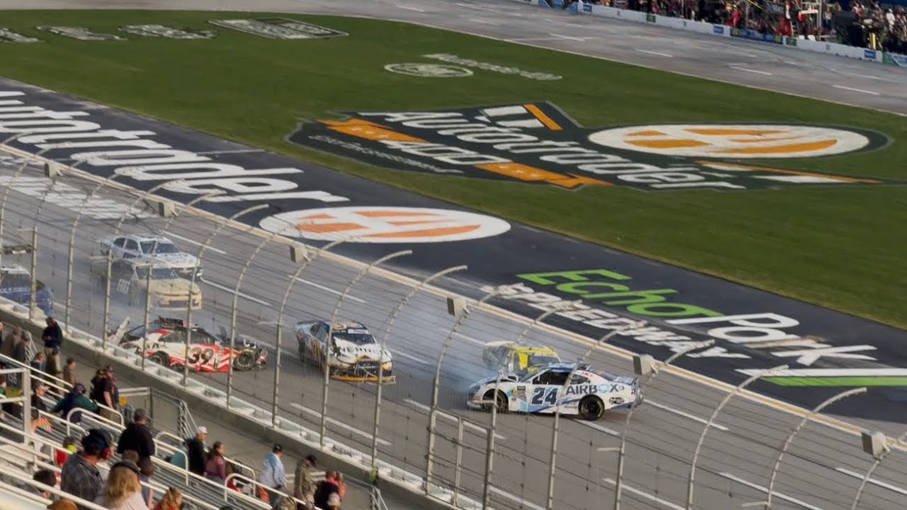 Ryan Sieg Huge Crash Early at Atlanta - 2026 Bennett Transportation & Logistics 250 