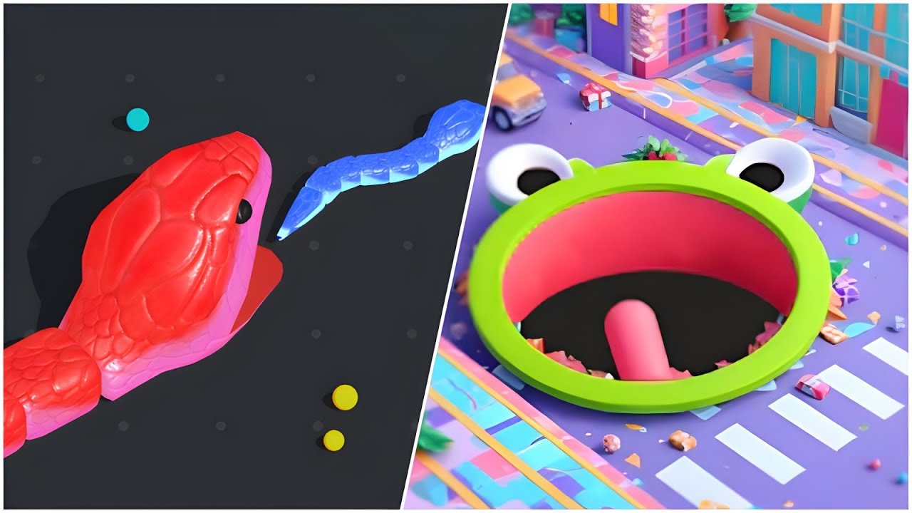 Snake Clash.io / Hole.io - All Max Mobile Gameplay 