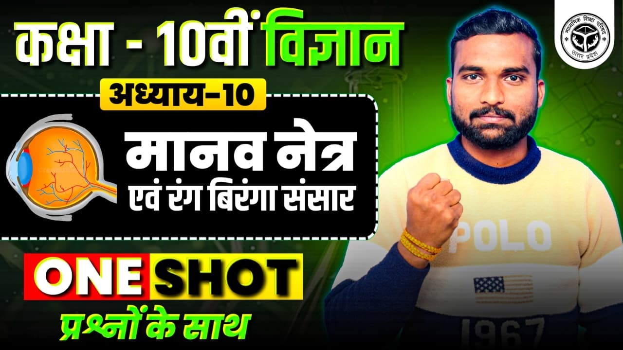 मानव नेत्र एवं रंग विरंगा संसार  | Class 10th Science Chapter 10 | One Shot | UP Board 2026