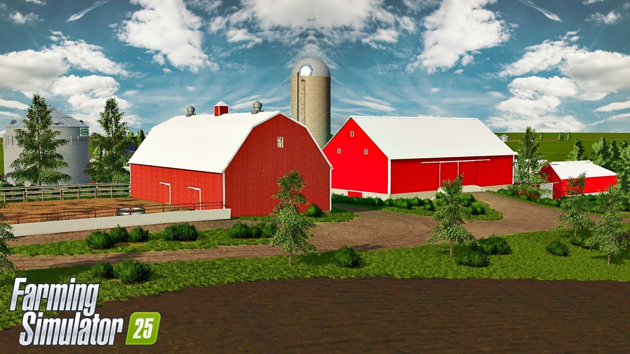 AMERICAN FARM BUILD ON FLINT HILLS! | FARMING SIMULATOR 25!