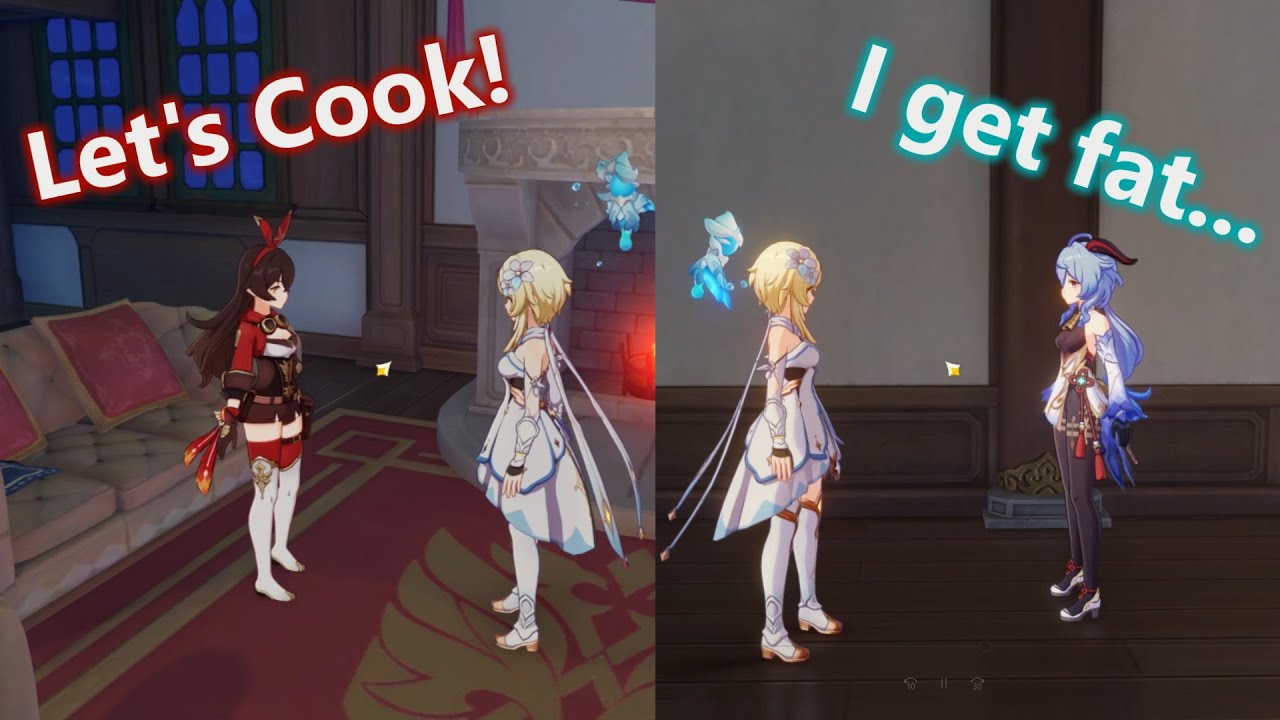 Amber and Ganyu All Teapot English Voice Lines and Variations (Genshin Impact)
