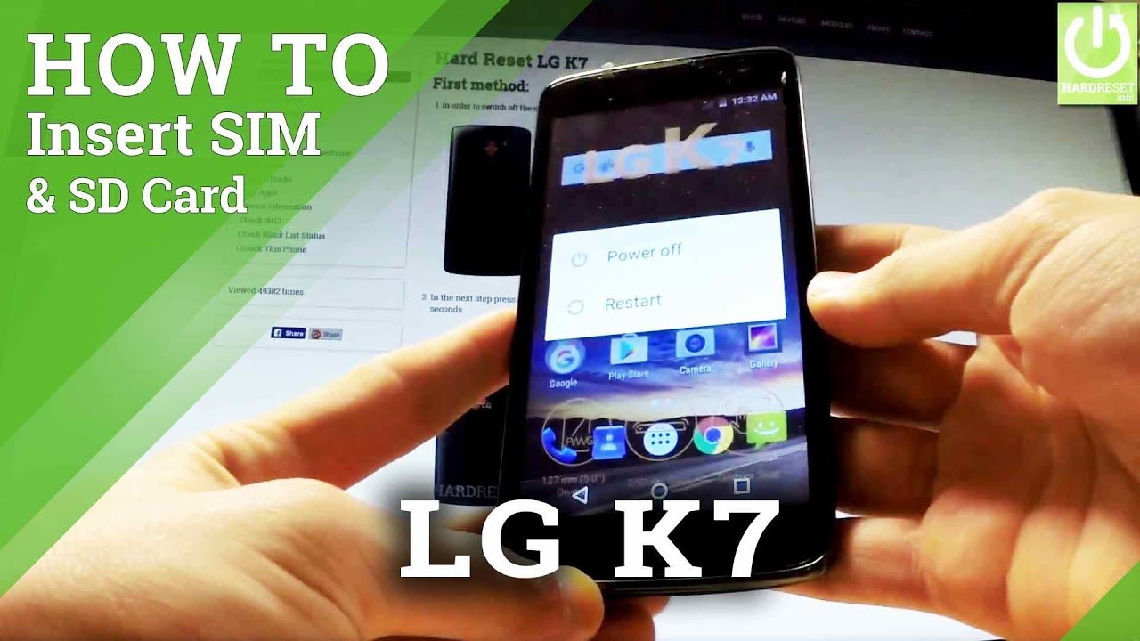 Как вставить SIM-карту в LG K7 - Как установить карту Micro SD в LG