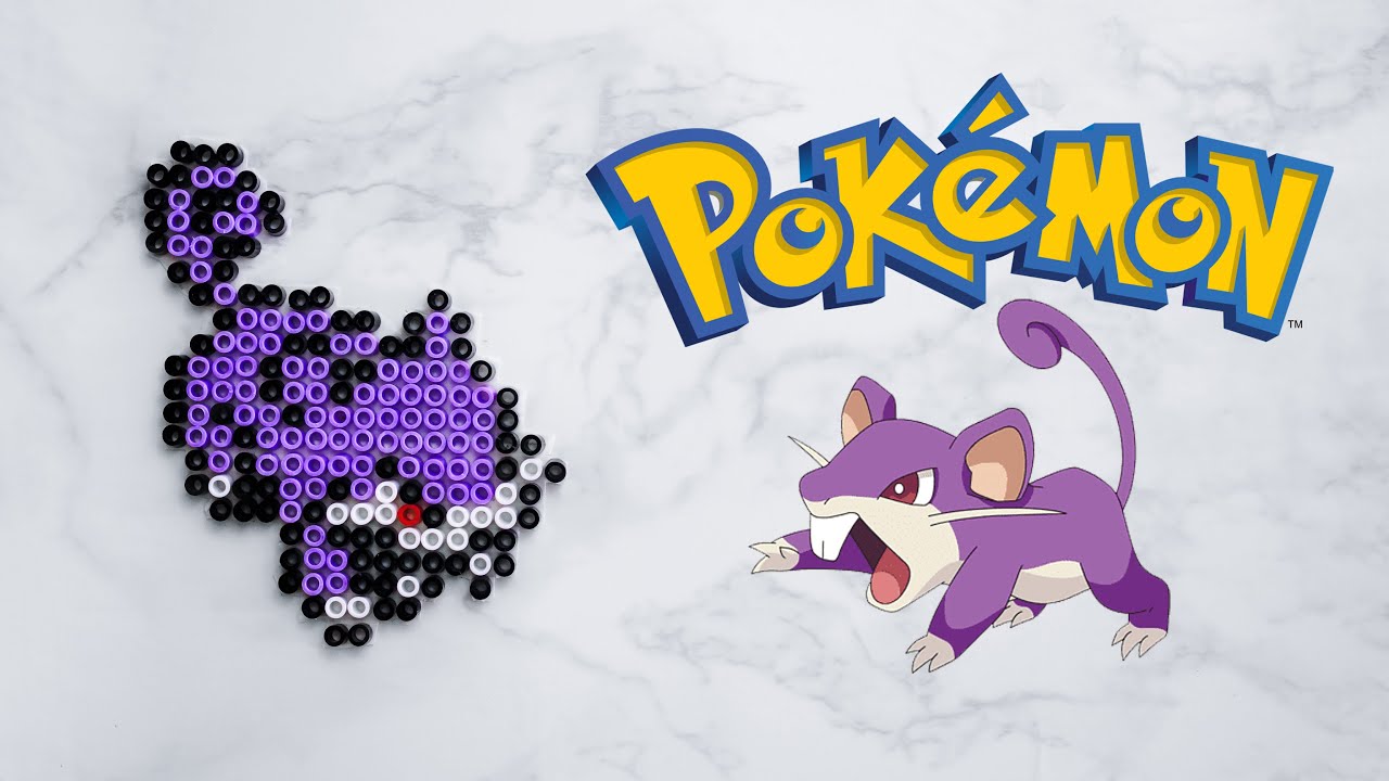 Making Rattata from Pokémon Using IKEA PYSSLA Fuse Beads