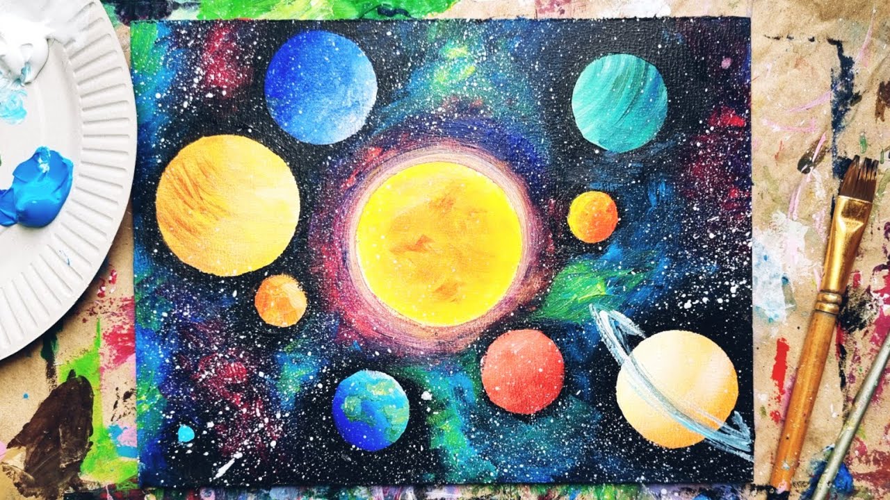 СОЛНЕЧНАЯ СИСТЕМА |Как нарисовать планеты просто🖐🎨