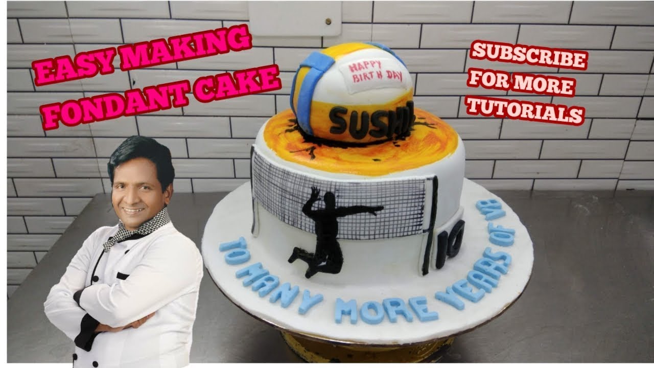 HOW TO MAKE VOLLEY BALL CAKE !