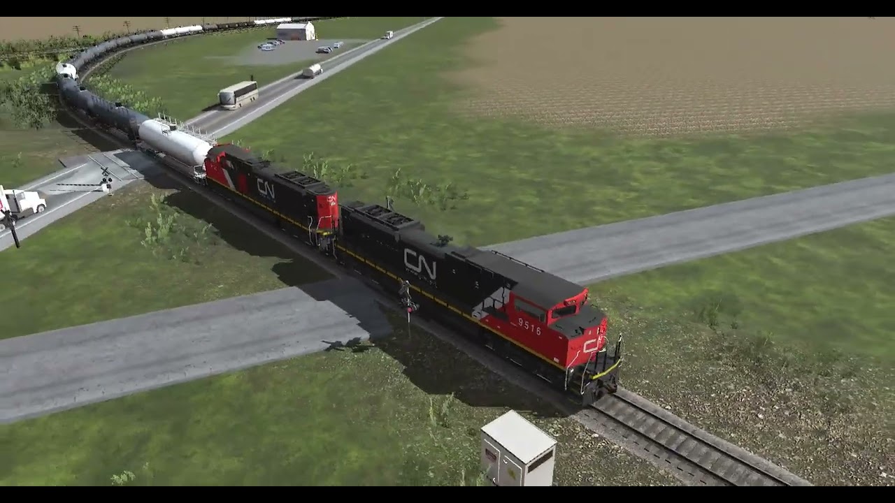 Trainz Railroad Simulator 2022 SD70M driving propane into Jarvis switch yard