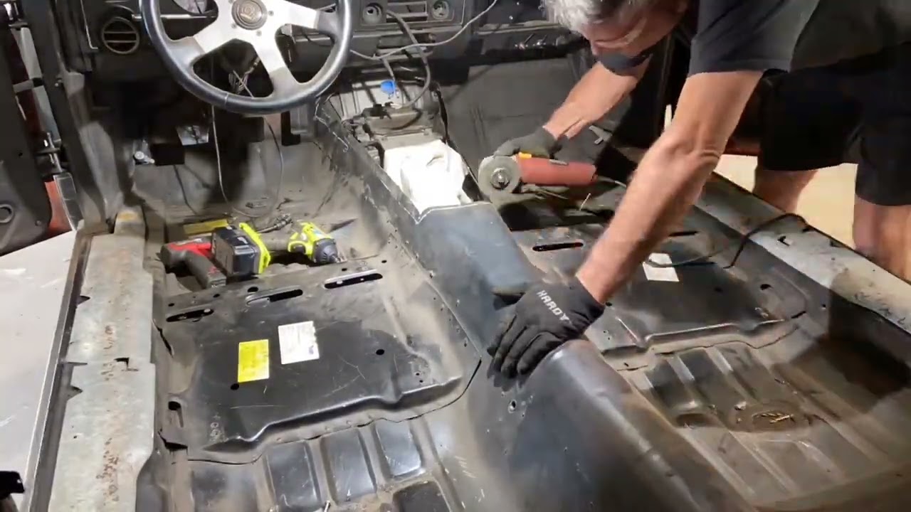 1969 Pontiac Firebird transmission tunnel repair and fabrication to fit a T56 6 speed transmission.