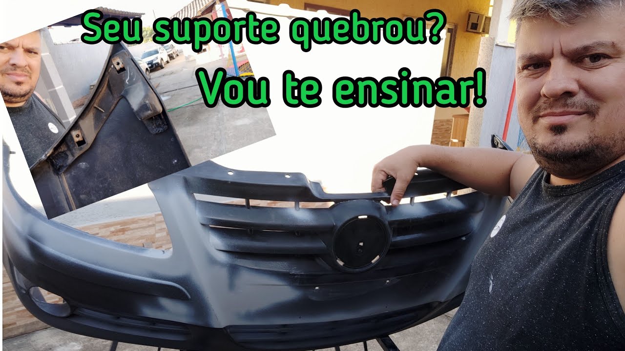 Recuperando para-choque do gol G4 consertando com soprador térmico e ferro de solda.