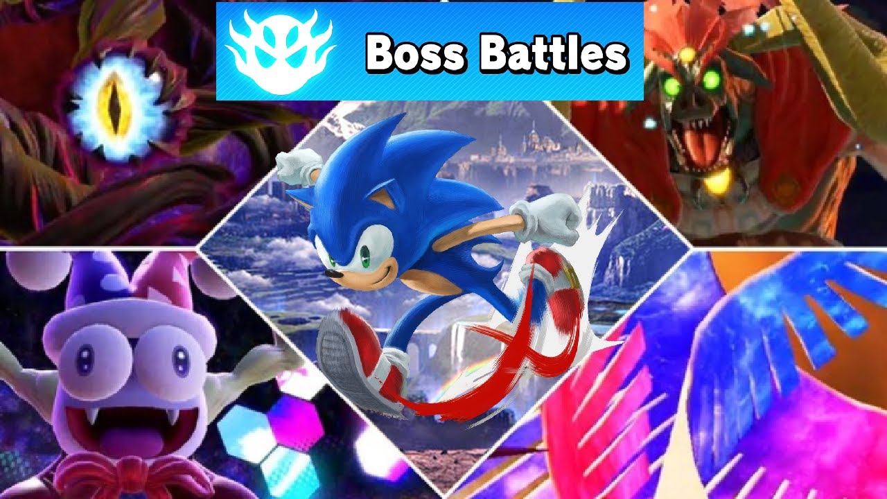 Super Smash Bros. Ultimate - Sonic Vs All Bosses (Boss Battles)