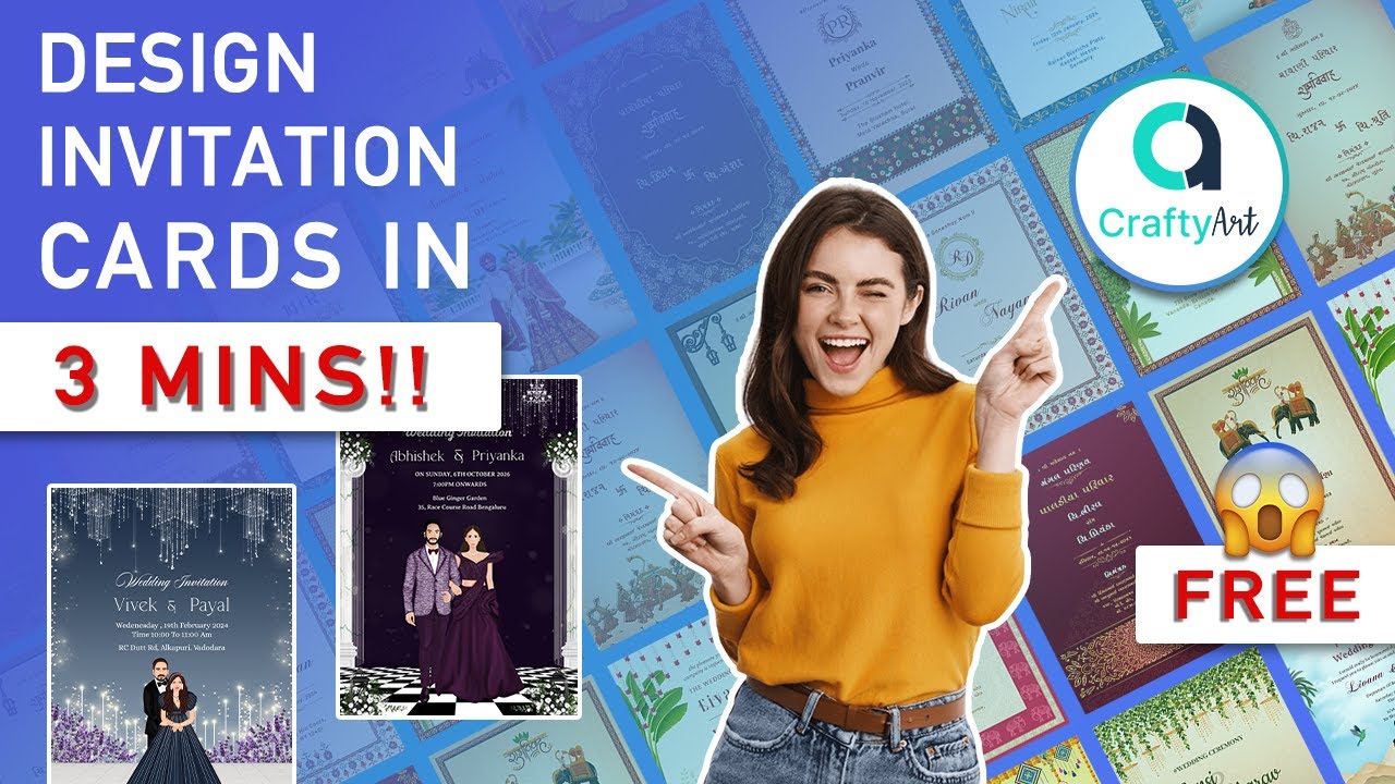 How to Use Crafty Art App as Invitation Card Maker | Crafty Art #invitationcardmakerappforandroid