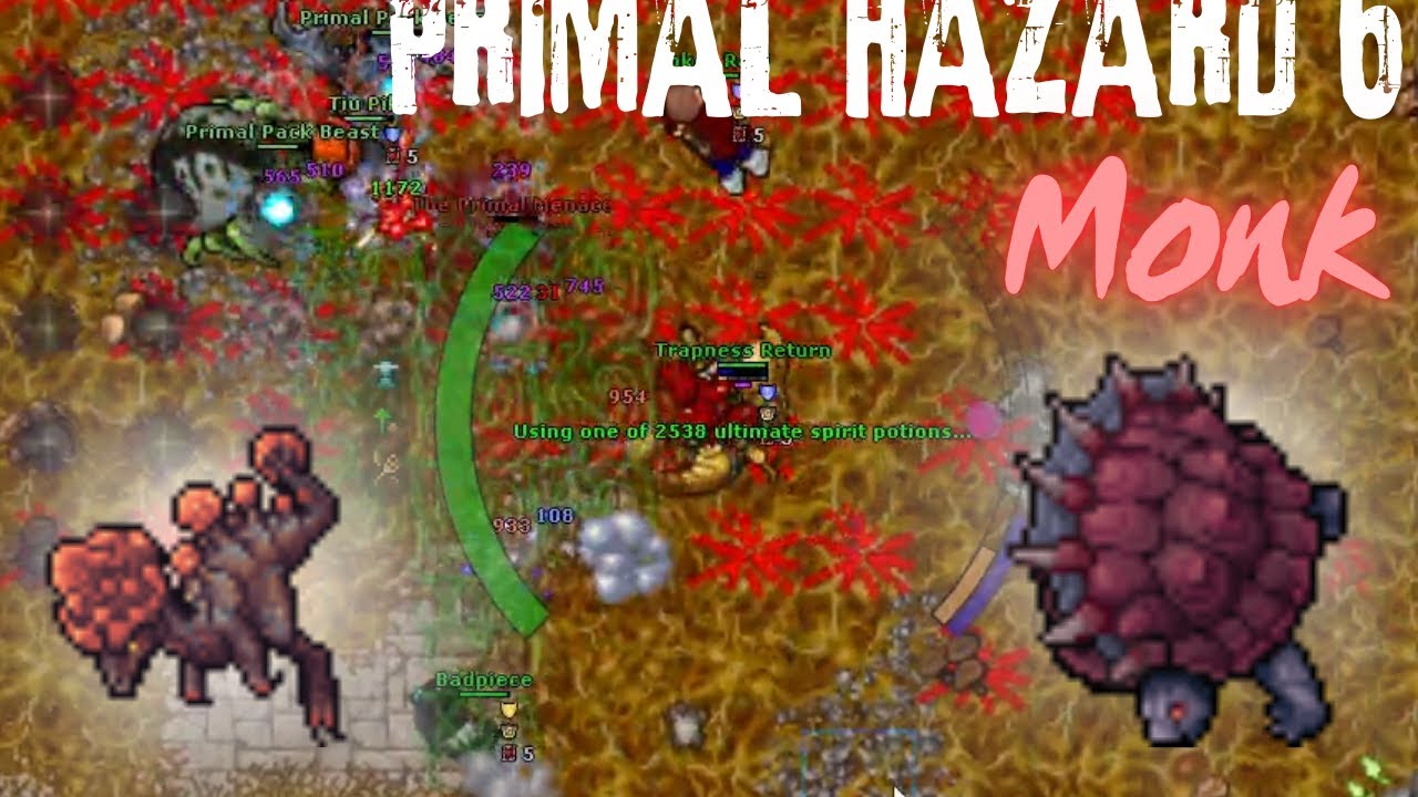 TIBIA MONK 600+ HAZARD 6 - PRIMAL ORDEAL QUEST