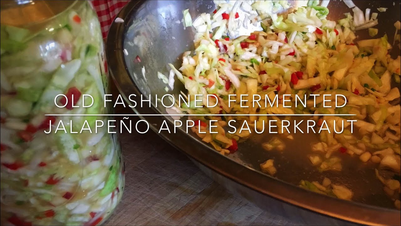 Super Probiotic Jalapeno Apple Lacto-Fermented Sauerkraut