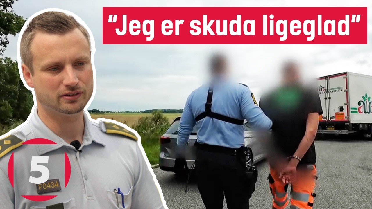 Mist&aelig;nkt n&aelig;gter at give oplysninger &ndash; bliver anholdt p&aring; stedet | Vanvidsbilisterne | Kanal 5 Danmark
