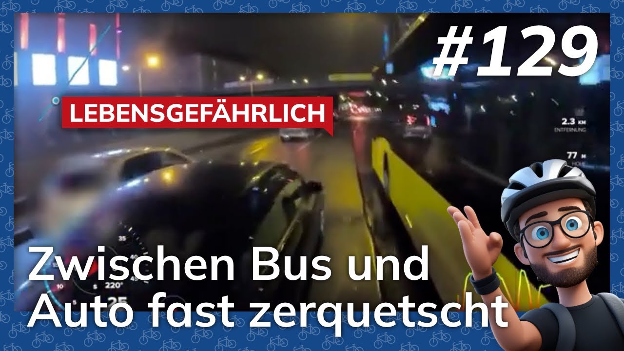 😡 Zwischen Bus und Auto fast zerquetscht – Berlin Cycling Diary #129